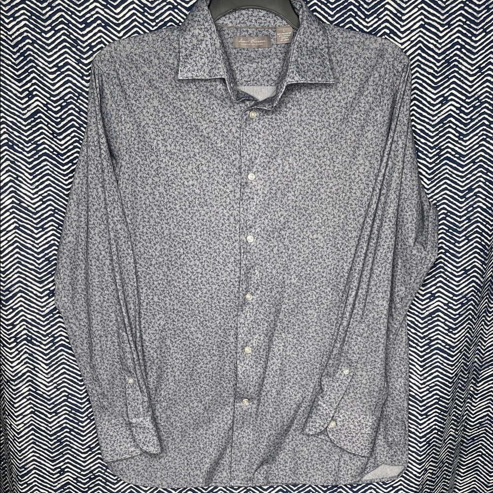 Daniel Cremieux Gray Patterned Button Down Shirt